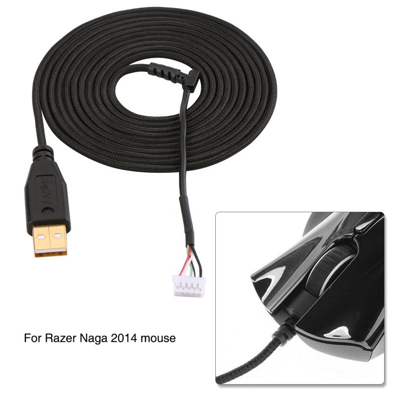 Serounder 2.2m / 7.22ft USB Gaming Mouse Cable Replacement for Naga 2014 Line 14 - Image 2